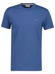 gant μπλουζα κμ 442 storm blue contrast logo t-hirt ανοιχτο μπλε