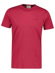 gant μπλουζα κμ 609 thunder red contrast logo t-shirt σκουρο κοκκινο