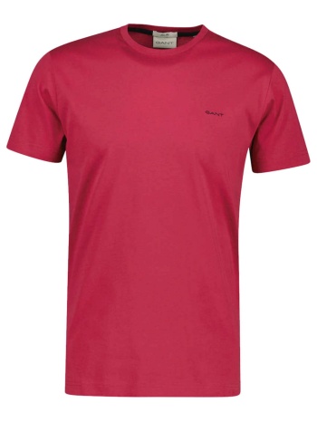 gant μπλουζα κμ 609 thunder red contrast logo t-shirt