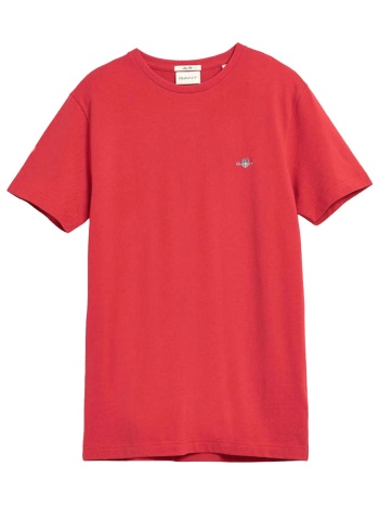 gant μπλουζα κμ 630 ruby red t-shirt pique κοκκινο