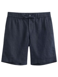 gant σορτς 433 evening blue λινο σκουρο μπλε