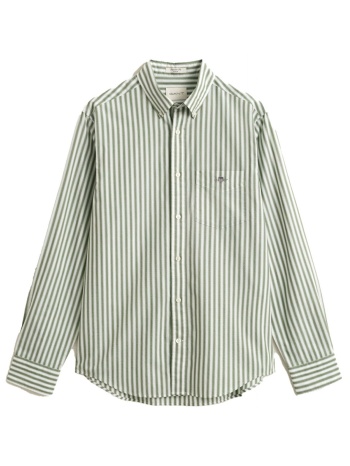 gant ποyκαμισο μμ 354 dark military green classic poplin