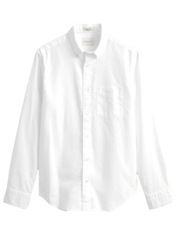 gant πουκαμισο μμ 110 white μικροσχεδιο λευκο