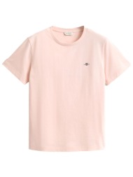 gant μπλουζα κμ 647 pale rose shield ss t-shirt ροζ