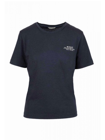 gant μπλουζα κμ 433 evening blue graphic t-shirt σκουρο μπλε