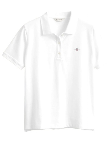 gant μπλουζα κμ 110 white pique polo λευκο
