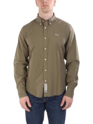 la martina πουκαμισο button down logo χακι