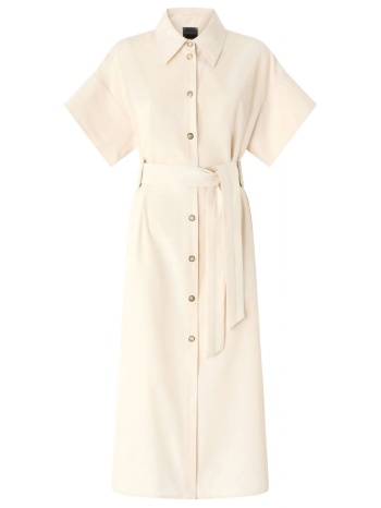 pinko φορεμα midi alesha dress εκρου