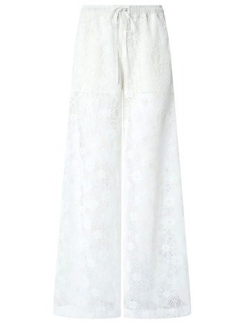 pinko παντελονι laurie trousers λευκο φλοραλ δαντελα