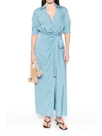 pinko κρουαζε φορεμα maxi alexandra dress ριγε