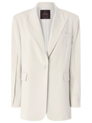 pinko σακακι grace jacket με κουμπια μπεζ- γκρι