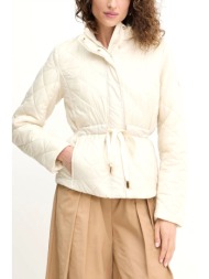 michael kors μπουφαν anorak λαστιχο μεση τσεπες μεταλλικο logo εκρου