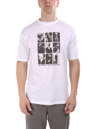 karl lagerfeld t-shirt crew neck logo λευκο