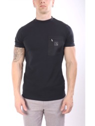 karl lagerfeld t-shirt logo pocket zip μπλε
