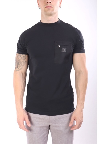 karl lagerfeld t-shirt logo pocket zip μπλε