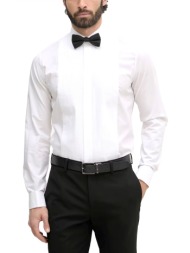 michael kors πουκαμισο slim fit μανικετοκουμπο tuxedo λευκο