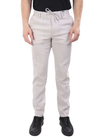 boss παντελονι chino λινο λαστιχο μεση regular fit