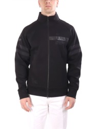la martina φουτερ fullzip logo μαυρο