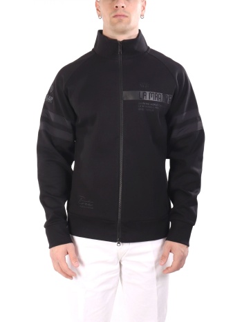 la martina φουτερ fullzip logo μαυρο