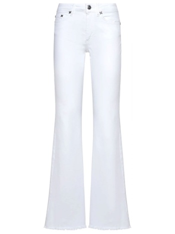 richmond x παντελονι jeans kannawi flaired λευκο