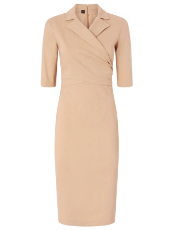 pinko φορεμα midi allyson dress μπεζ