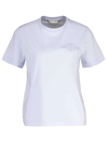 gant μπλουζα κμ 455 light blue tonal shield t-shirt σιελ