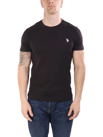 u.s.polo assn t-shirt crew neck logo mick μαυρο