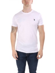 u.s.polo assn t-shirt crew neck logo mick λευκο