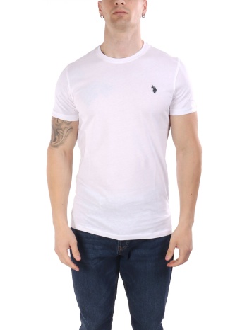 u.s.polo assn t-shirt crew neck logo mick λευκο