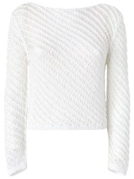 pinko μπλουζα faglia sweater λευκη