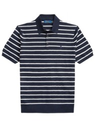 ralph lauren polo πλεκτο ριγε logo μπλε-λευκο