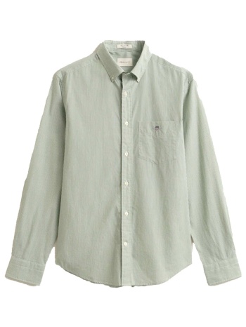 gant ποyκαμισο μμ 354 dark military greenclassic poplin