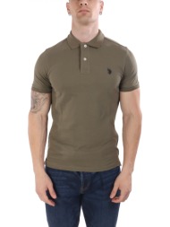 u.s.polo assn t-shirt crew neck logo bren χακι