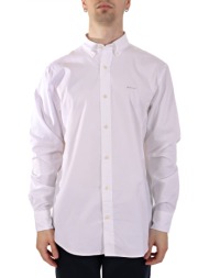 gant υποκαμισο reg pinpoint oxford shirt λευκο