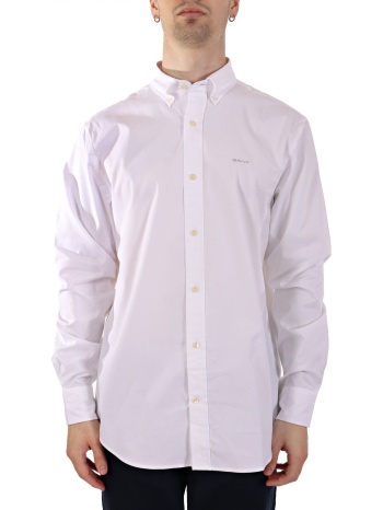 gant υποκαμισο reg pinpoint oxford shirt λευκο