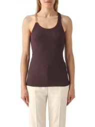 pinko φανελακι charlene tank top καφε