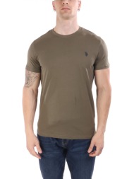 u.s.polo assn t-shirt crew neck logo mick χακι