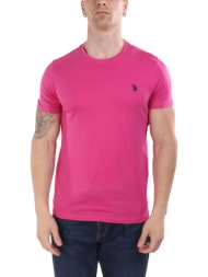u.s.polo assn t-shirt crew neck logo mick ροζ