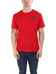 la martina t-shirt crew neck regular fit logo κοκκινο