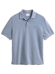 gant polo 2 tone ss μπλε ραφ