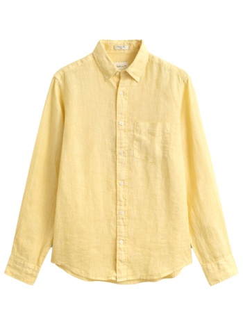 gant ποyκαμισο μμ 700 dusty light yellow λινο κιτρινο