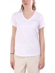 richmond x t-shirt trocie v-neck logo λευκο