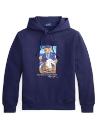 ralph lauren φουτερ hoodie logo bear μπλε