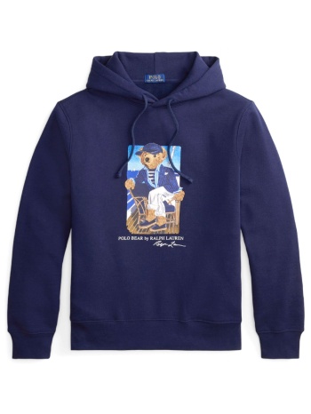 ralph lauren φουτερ hoodie logo bear μπλε