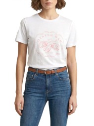 gant t-shirt graphic λευκο