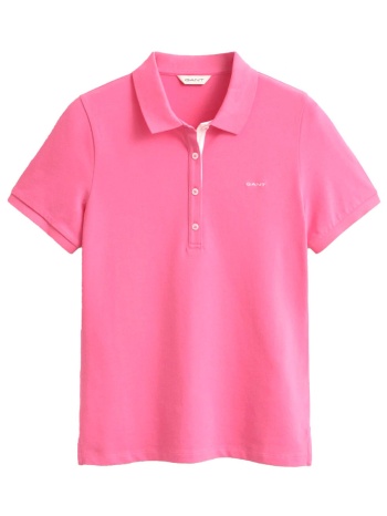 gant polo slim contrast pique φουξια