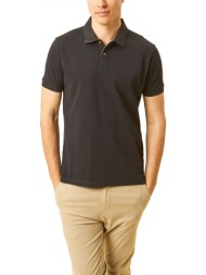 dors polo pique jaquard collar μπλε
