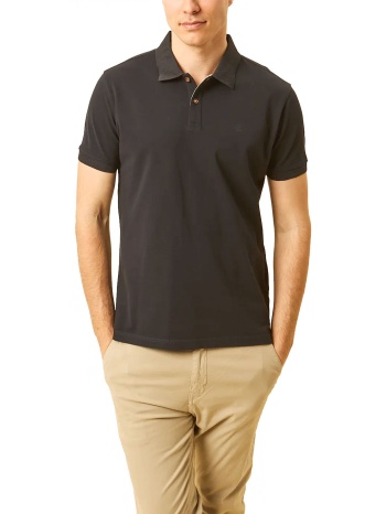 dors polo pique jaquard collar μπλε