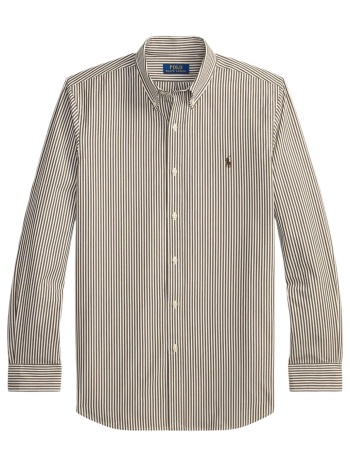 ralph lauren πουκαμισο button down ριγε custom fit stretch