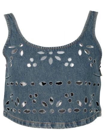 pinko top thora top μπλε τζιν